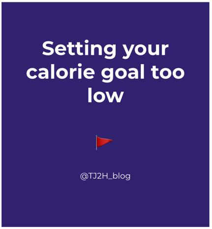 Setting your calorie goal too low